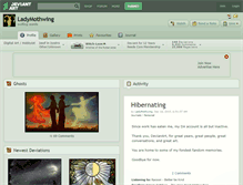 Tablet Screenshot of ladymothwing.deviantart.com