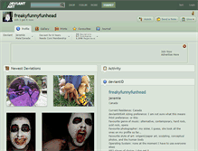 Tablet Screenshot of freakyfunnyfunhead.deviantart.com