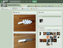 Tablet Screenshot of handmadeknives.deviantart.com