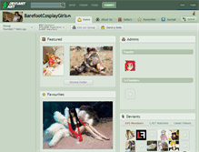 Tablet Screenshot of barefootcosplaygirls.deviantart.com