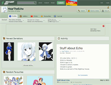 Tablet Screenshot of heartheecho.deviantart.com