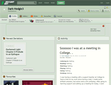 Tablet Screenshot of dark-hedgie3.deviantart.com