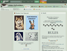 Tablet Screenshot of hidden-wolf-artists.deviantart.com