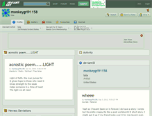 Tablet Screenshot of monkeygrl91158.deviantart.com