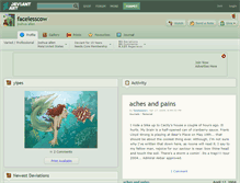 Tablet Screenshot of facelesscow.deviantart.com