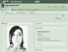 Tablet Screenshot of mybloodydisposition.deviantart.com