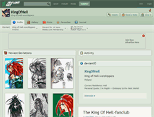 Tablet Screenshot of kingofhell.deviantart.com