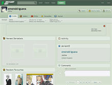 Tablet Screenshot of emerald-iguana.deviantart.com