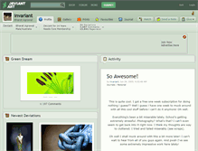 Tablet Screenshot of invariant.deviantart.com