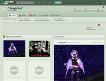 Tablet Screenshot of djknightwolf.deviantart.com