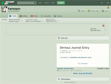 Tablet Screenshot of kameopon.deviantart.com