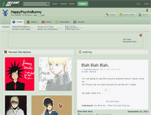 Tablet Screenshot of happypsychobunny.deviantart.com