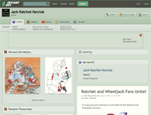 Tablet Screenshot of jack-ratchet-fanclub.deviantart.com