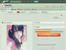 Tablet Screenshot of cute-pink.deviantart.com