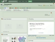 Tablet Screenshot of cleveramy36.deviantart.com