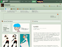 Tablet Screenshot of loracarol.deviantart.com