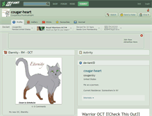 Tablet Screenshot of cougar-heart.deviantart.com