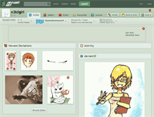 Tablet Screenshot of n3k0girl.deviantart.com