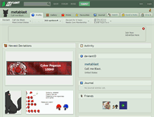 Tablet Screenshot of metablast.deviantart.com