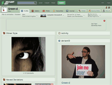 Tablet Screenshot of green-d.deviantart.com