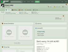 Tablet Screenshot of foxxy1992.deviantart.com