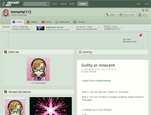 Tablet Screenshot of immortal112.deviantart.com