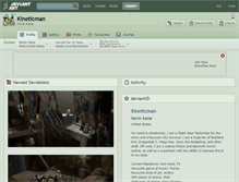 Tablet Screenshot of kineticman.deviantart.com