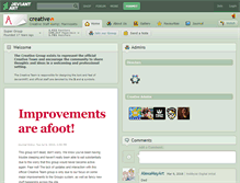 Tablet Screenshot of creative.deviantart.com