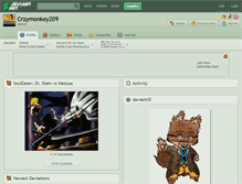 Tablet Screenshot of crzymonkey209.deviantart.com