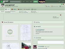 Tablet Screenshot of lonelightwolf.deviantart.com