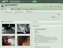 Tablet Screenshot of crazymadness007.deviantart.com