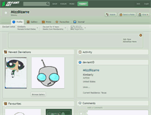 Tablet Screenshot of mizzbizarre.deviantart.com