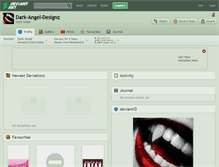 Tablet Screenshot of dark-angel-designz.deviantart.com