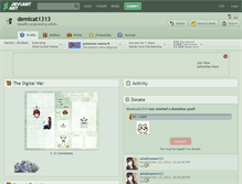 Tablet Screenshot of demicat1313.deviantart.com