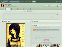 Tablet Screenshot of chocophile.deviantart.com