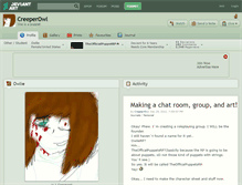 Tablet Screenshot of creeperowl.deviantart.com