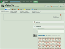 Tablet Screenshot of caffeinecritter.deviantart.com