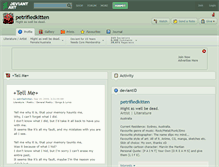 Tablet Screenshot of petrifiedkitten.deviantart.com