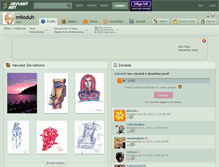Tablet Screenshot of miloduh.deviantart.com