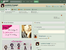 Tablet Screenshot of cyclotimic-freakgirl.deviantart.com