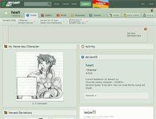 Tablet Screenshot of heart.deviantart.com