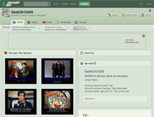 Tablet Screenshot of geekgirl3600.deviantart.com