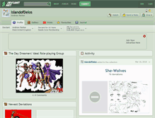Tablet Screenshot of islandofdelos.deviantart.com