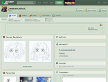 Tablet Screenshot of lonesamuraicat.deviantart.com