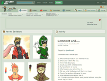 Tablet Screenshot of lozchic.deviantart.com