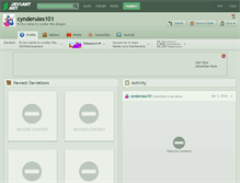 Tablet Screenshot of cynderules101.deviantart.com
