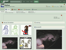 Tablet Screenshot of koshua.deviantart.com