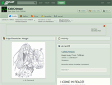 Tablet Screenshot of celticrimson.deviantart.com