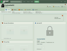 Tablet Screenshot of cynicartist92.deviantart.com