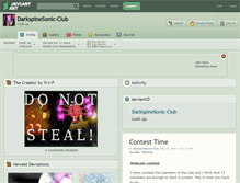 Tablet Screenshot of darkspinesonic-club.deviantart.com